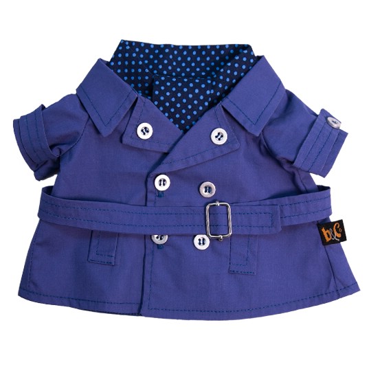 Темно-синий плащ и галстук для Басика. Размер 25 см