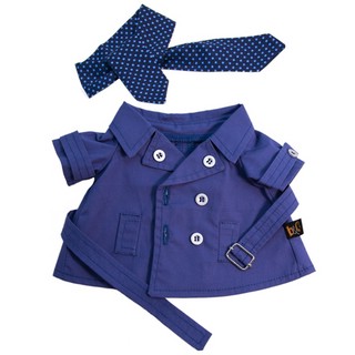 Темно-синий плащ и галстук для Басика. Размер 25 см 2