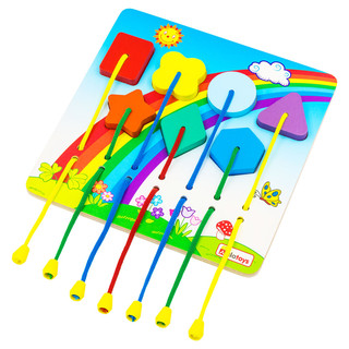 Сортер Alatoys 'Радуга', 5 деталей на шнурках 1