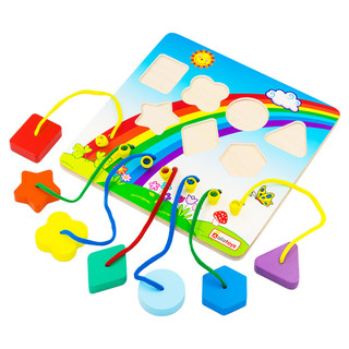 Сортер Alatoys 'Радуга', 5 деталей на шнурках 4