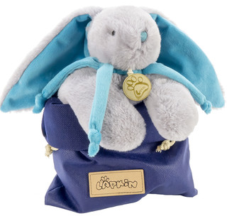 Кролик 30 см серый/бирюзовый, Lapkin  2