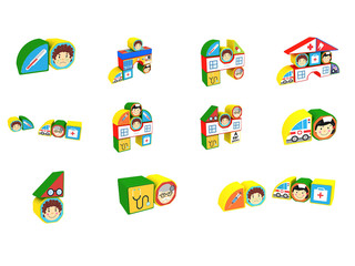 Пластиковые кубики 'Больница' 2