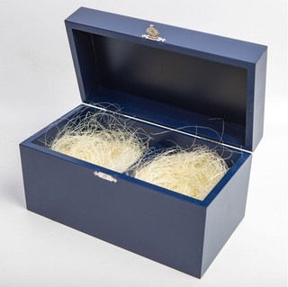 Шкатулка на 2 шара диаметром 10 см, синяя, дерево, Ариель 1