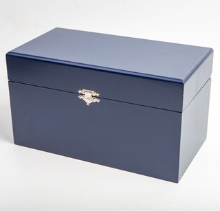 Шкатулка на 2 шара диаметром 10 см, синяя, дерево, Ариель 2