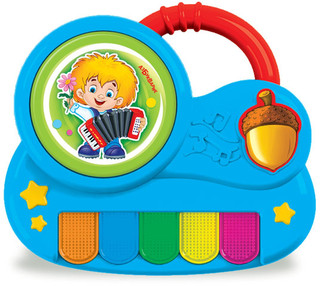 Музыкальная игрушка Азбукварик Пианино с огоньками Антошка, 2341 2