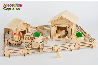 Деревянный конструктор Лесовичок 'Ферма' №3, 170 деталей 4