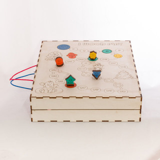 Бизиборд складной 68 х 42 см с ЭЛЕКТРИКОЙ. Развивающая доска, артикул IGS-02-01 2