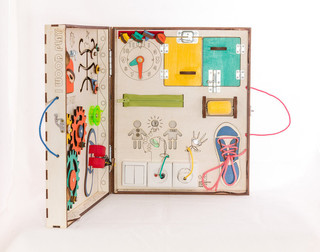 Бизиборд складной 68 х 42 см с ЭЛЕКТРИКОЙ. Развивающая доска, артикул IGS-02-01 3