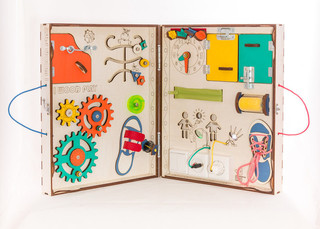 Бизиборд складной 68 х 42 см с ЭЛЕКТРИКОЙ. Развивающая доска, артикул IGS-02-01 4