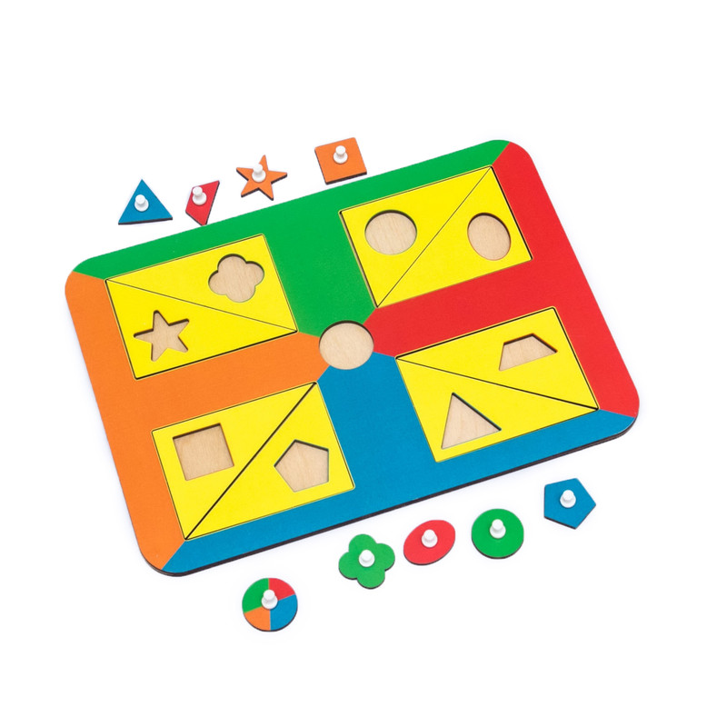 WOODLAND Рамка-вкладыш Монтессори 'Вкладыши-трафареты'