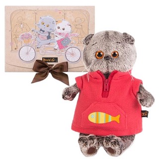 Жилет красный флисовый для Басика, размер 25 см 2