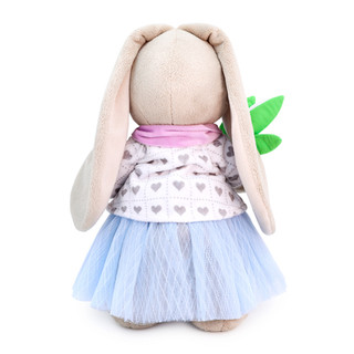 Зайка Ми с белыми тюльпанами 32 см 3