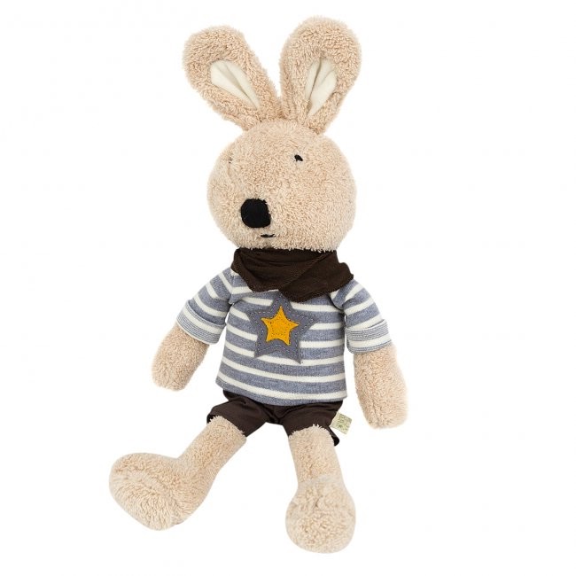 Игрушка-подушка 'Зайка с косынкой и звездой' 45 см