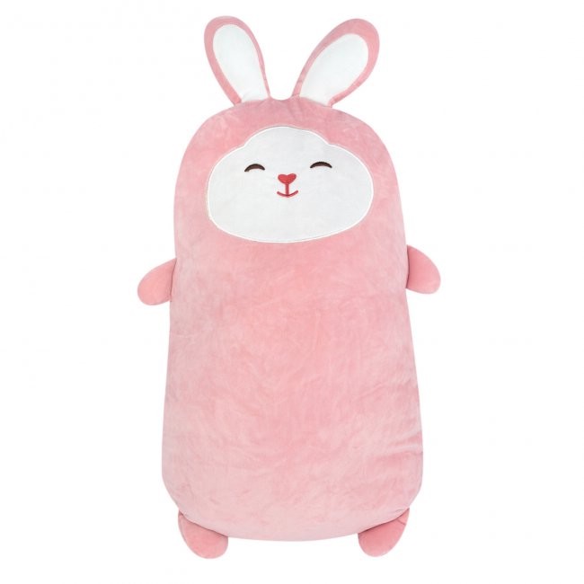 Игрушка-подушка 'Спящий зайка' (розовый большой)