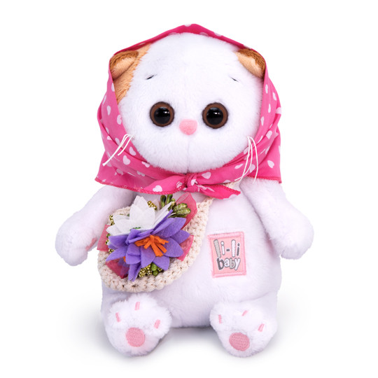 Ли-ли Baby в косыночке и с корзинкой 20 см