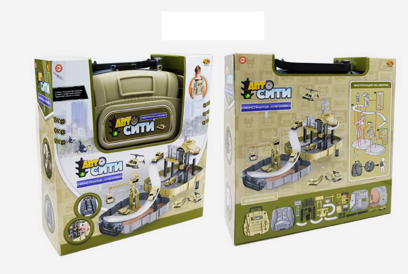 Трек в рюкзаке 'Военная база' ABtoys, цвет зеленый, серый