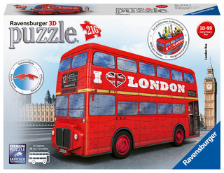 Пазл 3D 'Лондонский автобус', 216 элементов Ravensburger, цвет красный