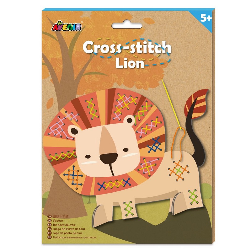 Набор для вышивания крестиком. Лев