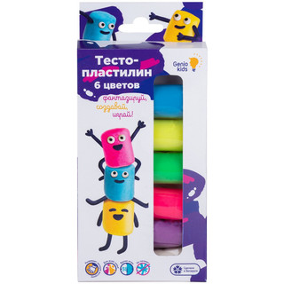 Набор для детской лепки 'Тесто-пластилин' 6 цветов GENIO KIDS