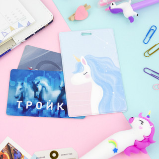 Чехол для магнитной карты 'Единорог' (голубой), артикул  3