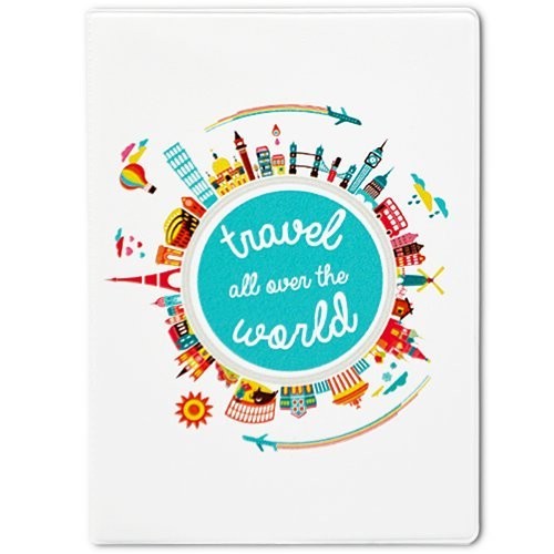 Обложка для паспорта 'All over the world'