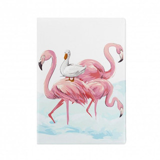 Обложка для паспорта Kawaii Factory Фламинго и утка, KW064-000411, белый