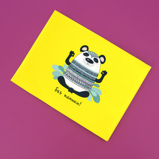 Обложка на зачетную книжку Kawaii Factory 'Без паники', цвет: черный, зеленый, желтый. KW067-000125 3