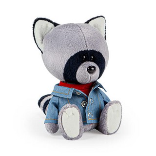 Енот Лёка в красной майке и джинсовке 15 см 2