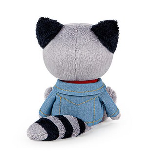 Енот Лёка в красной майке и джинсовке 15 см 3