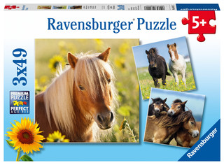 Набор пазлов «Пони», 3х49 деталей, Ravensburger R08011