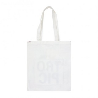 Эко-сумка шоппер с принтом 'Tropic' (белая) 2