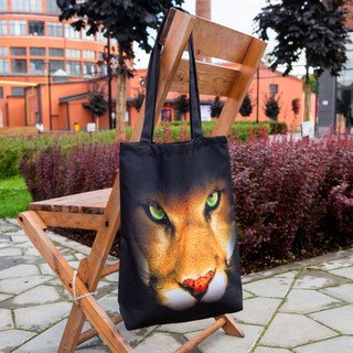 Эко-сумка шоппер с принтом, 'Пума', артикул KW107-000130 6