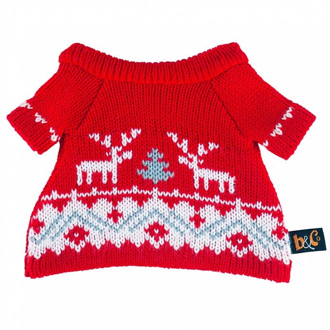 Одежда Свитер с оленями, размер 30 см