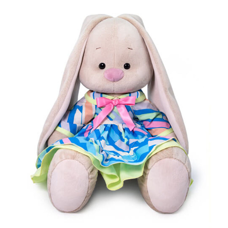 Зайка Ми большой в платье с оборками, 34 см