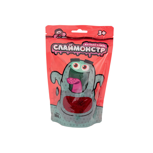 Игрушка 'Слаймонстр', с фигурками насекомых, красный (200 грамм) Волшебный мир