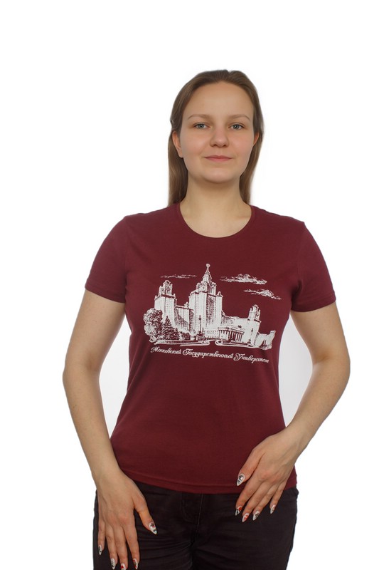 Футболка с видом главного здания МГУ имени М.В. Ломоносова