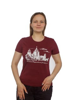 Футболка с видом главного здания МГУ имени М.В. Ломоносова