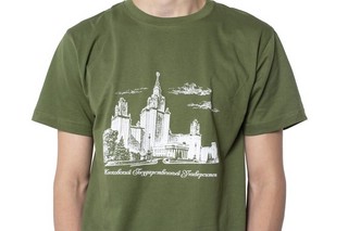 Футболка с видом главного здания МГУ имени М.В. Ломоносова 2