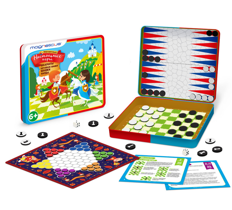 Магнитные настольные игры 4-в-1 Magneticus