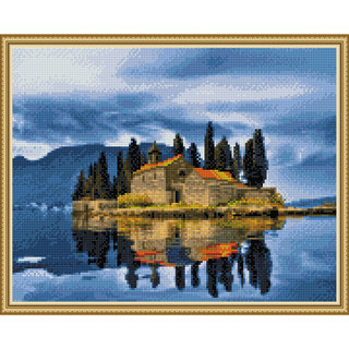 Алмазная мозаика с нанесенной рамкой 'Черногория' 50х40 см, 2...