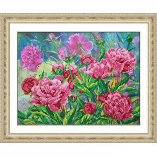 Набор для вышивания бисером 'Пионы', 37,5x28 см см, арт. Б123...