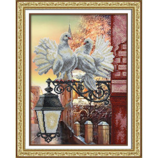 Набор для вышивания бисером 'Голубки', 28х38 см, арт. Б-1453 ...