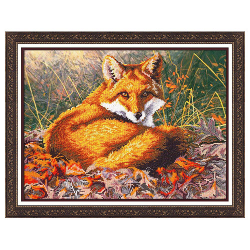 Набор для вышивания бисером 'Лисица', 38х28 см Паутинка