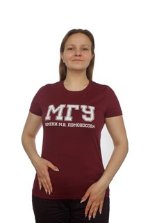 Футболка с надписью МГУ имени М.В. Ломоносова на русском языке 1