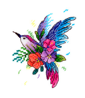 Набор для вышивания крестом на одежде Жар-Птица "Райская птичка", арт. В-256, цвет мультиколор