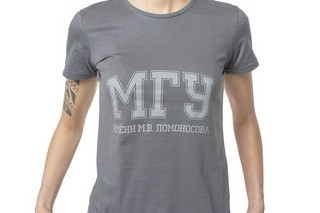 Футболка с надписью МГУ имени М.В. Ломоносова на русском языке 1