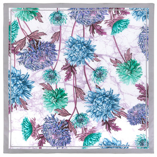 Павловопосадский платок серый 100% хлопок 115-115, артикул 10603-2 2