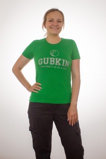 Футболка с логотипом РГУ нефти и газа (женская)