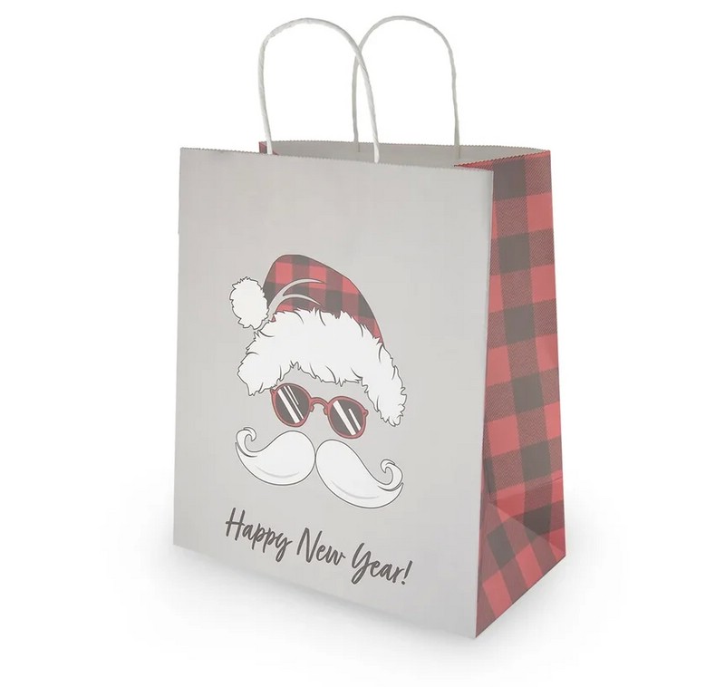 Пакет подарочный 28х32 см (колпак-очки-усы)