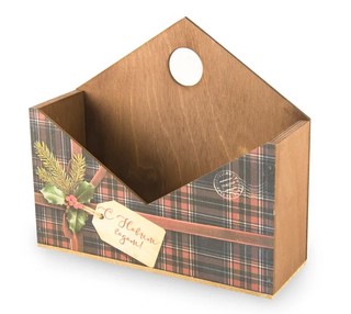 Ящик-конверт "Бант", дерево, 20.5х18х6 см